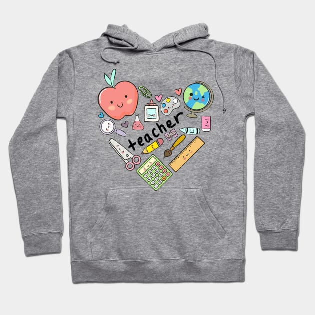 Teaching is a work of heart Hoodie by The Mindful Maestra